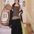 Black color smart and girlie silk blend fabric fancy festive attire for girls