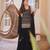 Black color smart and girlie silk blend fabric fancy festive attire for girls
