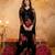 Black color smart and girlie faux georgette fabric fancy festive attire for girls