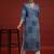 Geometric printed v-neck pure cotton straight kurta