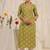 Women floral printed thread work kurta