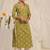 Women floral printed thread work kurta