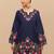 Falak kashmiri embroidered flared sleeves thread work cotton straight kurta