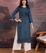 Embroidered straight kurtas