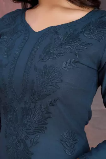 Embroidered straight kurtas