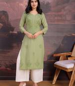 Embroidered straight kurtas