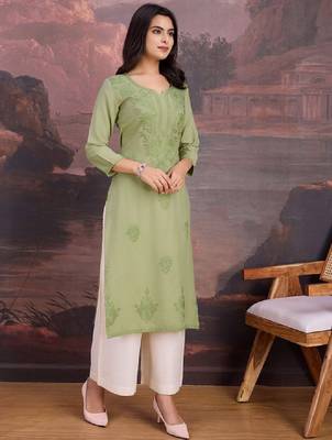 Embroidered straight kurtas 3