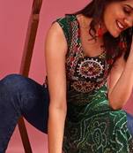 Bandhani printed regular georgette a-line kurta