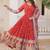 Floral embroidered sequinned georgette maxi ethnic dresses with dupatta