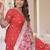 Floral embroidered sequinned georgette maxi ethnic dresses with dupatta
