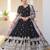 Floral embroidered sequinned georgette anarkali kurta with duppatta