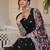 Floral embroidered sequinned georgette anarkali kurta with duppatta
