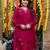 Pink color smart and girlie viscose glass fabric fancy festive attire for girls
