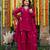 Pink color smart and girlie viscose glass fabric fancy festive attire for girls