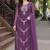 Purple color smart and girlie georgette fabric fancy festive attire for girls
