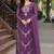 Purple color smart and girlie georgette fabric fancy festive attire for girls