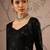 Striped round neck long sleeves regular sequinned anarkali kurta