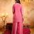 Pink color smart and girlie crunchy fabric fancy festive attire for girls