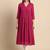 Dobby self design empire styled a-line chiffon kurta
