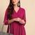 Dobby self design empire styled a-line chiffon kurta