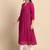 Dobby self design empire styled a-line chiffon kurta