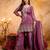 Purple color smart and girlie crunchy fabric fancy festive attire for girls