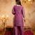 Purple color smart and girlie crunchy fabric fancy festive attire for girls