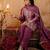 Purple color smart and girlie crunchy fabric fancy festive attire for girls