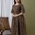 Ethnic motifs printed empire maternity pure cotton anarkali kurtas