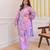 Lavender color smart and girlie georgette fabric fancy festive attire for girls