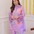 Lavender color smart and girlie georgette fabric fancy festive attire for girls