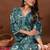Floral printed v-neck straight kurta