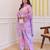 Lavender color smart and girlie georgette fabric fancy festive attire for girls