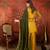 Mustard color ethnic vichitra silk fabric heavy embroidered partywear suit