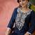 Embroidered straight chickenkari kurta