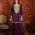 Purple color ethnic vichitra silk fabric heavy embroidered partywear suit