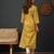Floral printed v-neck pure cotton straight kurtas