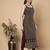 Womens black floral printed straight cotton square neck sleeveless kurta