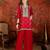 Red color ethnic vichitra silk fabric heavy embroidered partywear suit