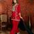 Red color ethnic vichitra silk fabric heavy embroidered partywear suit