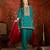 Blue color ethnic vichitra silk fabric heavy embroidered partywear suit