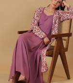 Ethnic motifs printed flared anarkali kurta