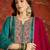 Blue color ethnic vichitra silk fabric heavy embroidered partywear suit