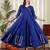 Floral printed angrakha v-neck cotton anarkali kurta