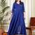 Floral printed angrakha v-neck cotton anarkali kurta