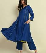 Key hole neck a-line kurta