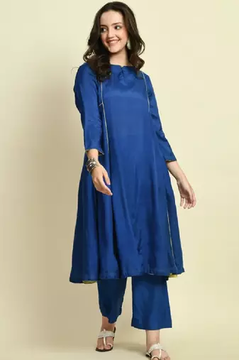 Key hole neck a-line kurta