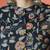 Floral printed mandarin collar panelled pure cotton a-line kurta
