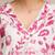 Floral printed bell sleeves v-neck straight cotton kurta