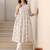 Women white pure cotton floral printed a-line maternity kurta